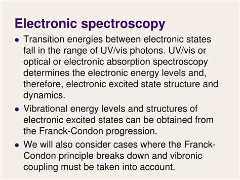 Electronic Spectroscopy .